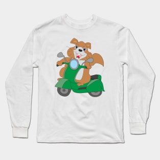 Squirrel on a moped Long Sleeve T-Shirt